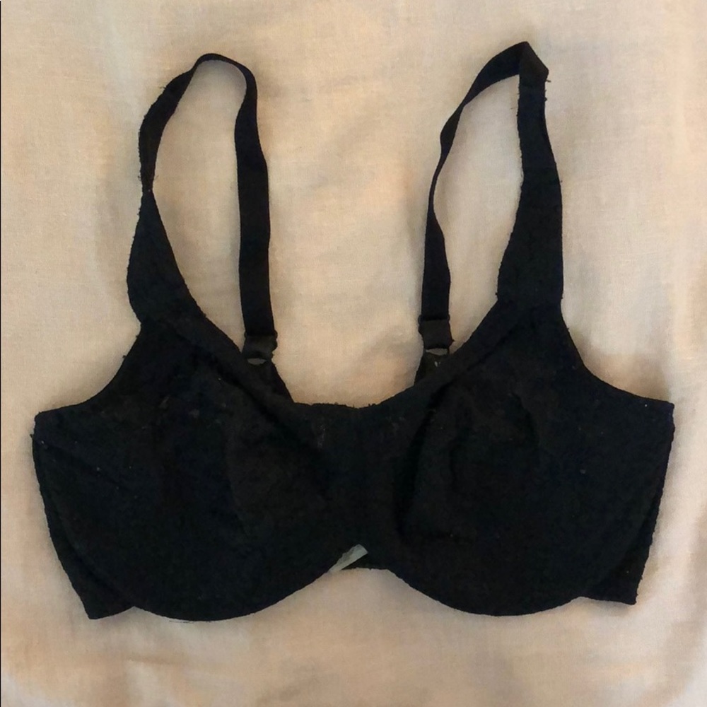 Wacoal black lace unlined bra